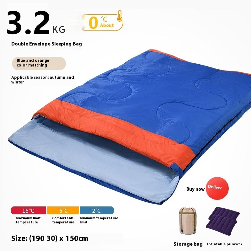 Double Sleeping Bag Adult Outdoor Camping