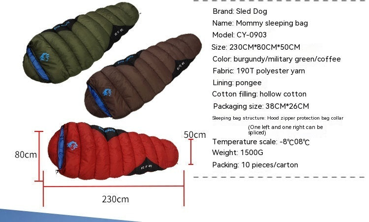 Outdoor  Fishing Camping Cotton Sleeping Bags