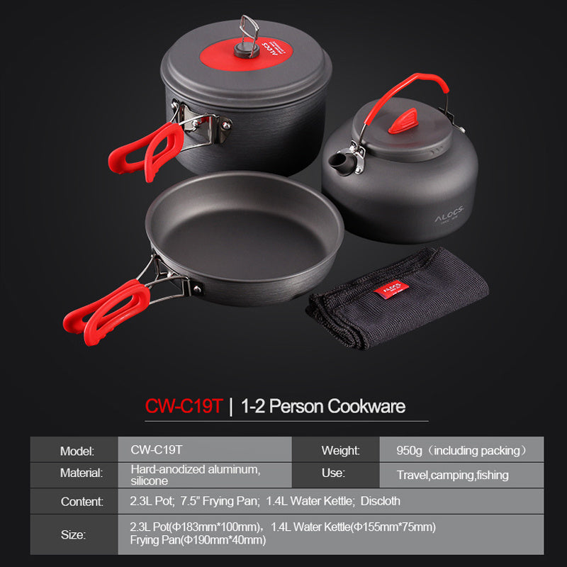 Outdoor Cookware Set Pot Equipment Portable Pot