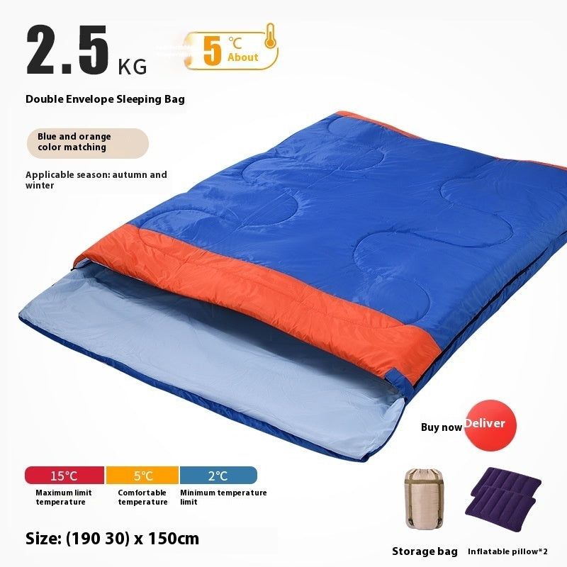 Double Sleeping Bag Adult Outdoor Camping