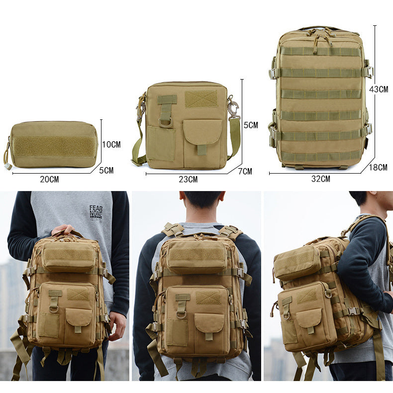 Outdoor camouflage backpack with large capacity