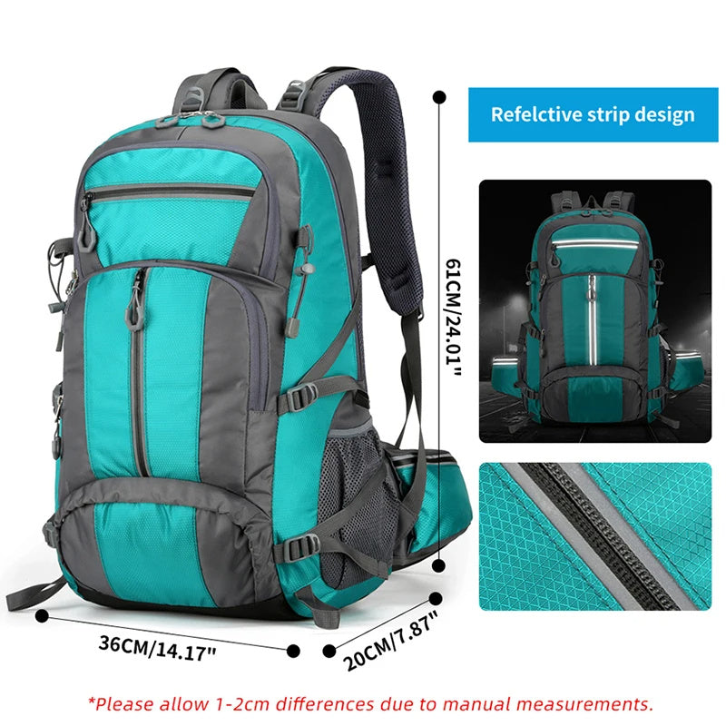 50L Fishing Backpack Large Capacity Camping Bags